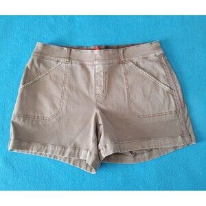 Spanx Women's Stretch Twill Shorts Distressed faded Size Large The Dye Download